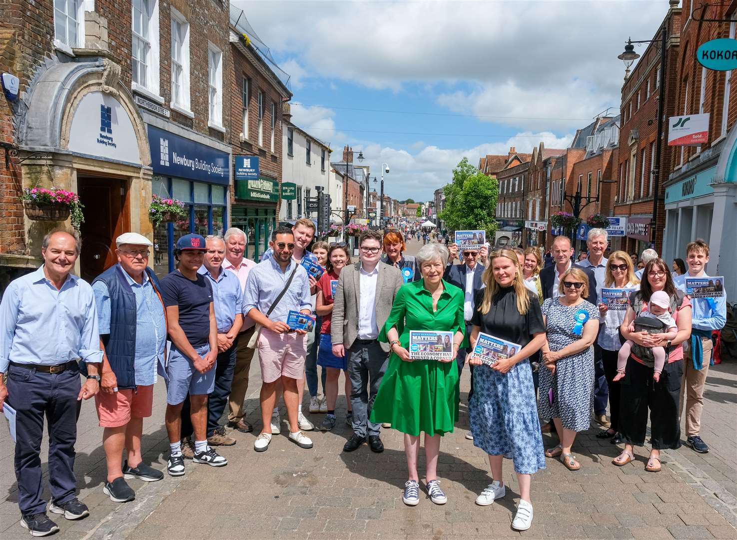 Former Pm Theresa May Visits Newbury To Endorse Laura Farris