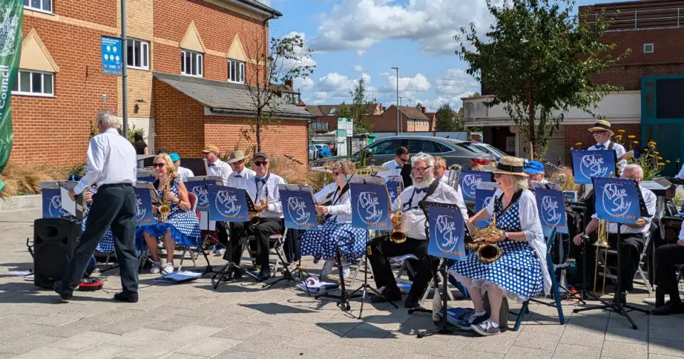 Blue Sky Big Band Performs For Sunny Saturday In Wokingham